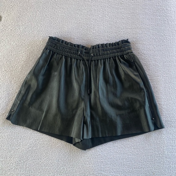 Zara Pants - Zara Black Faux Leather Shorts